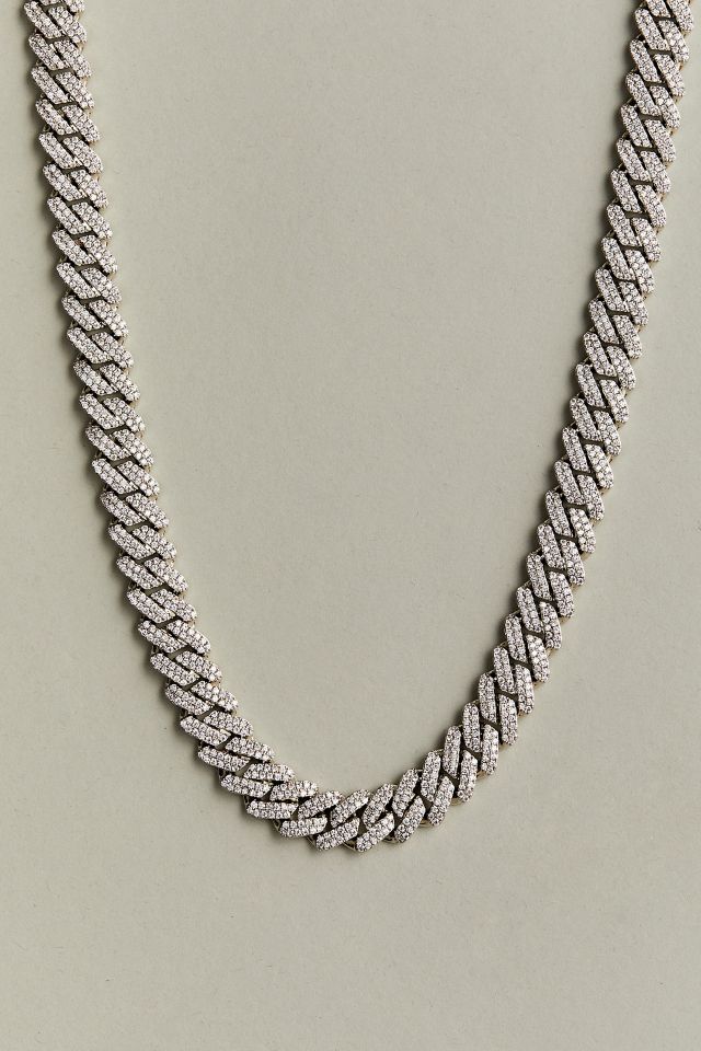 King Ice 12mm Iced Miami Cuban Chain Necklace Urban Outfitters