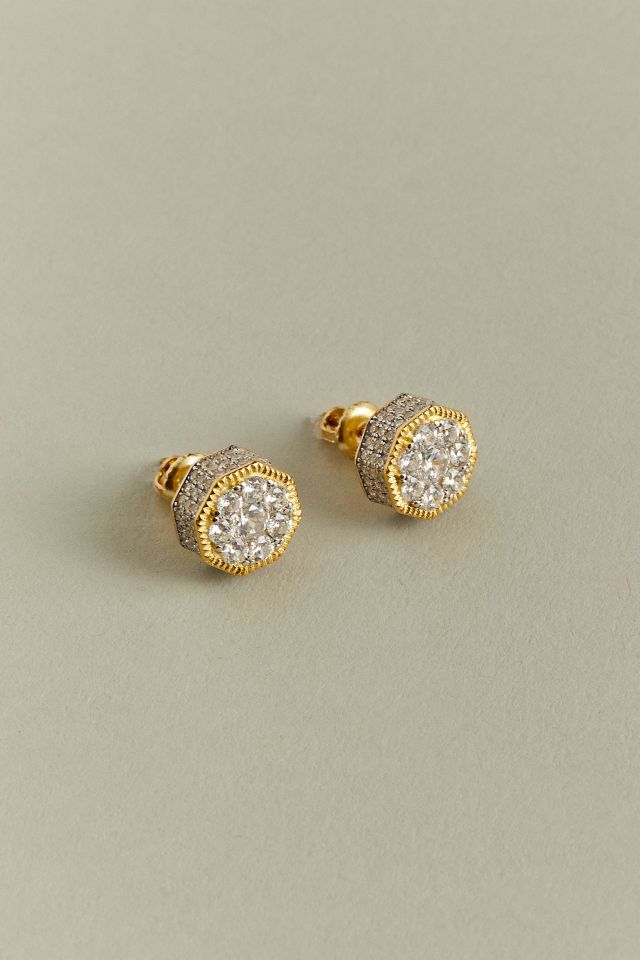 King Ice Hexagon Stud Earring | Urban Outfitters