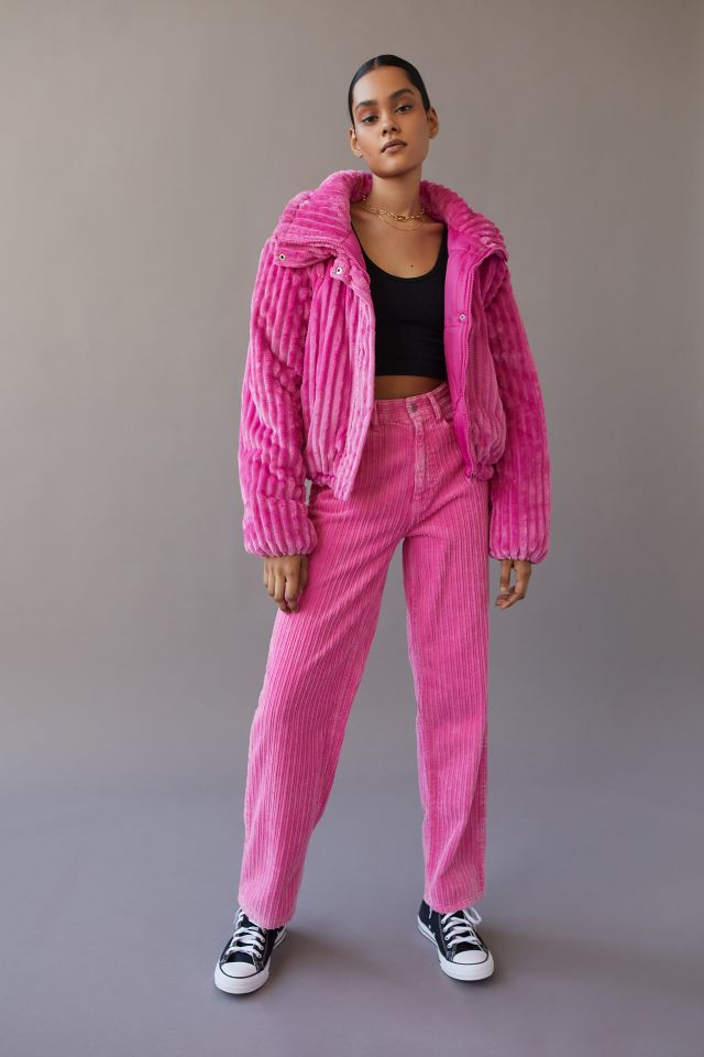 Pink corduroy jacket urban outfitters hotsell