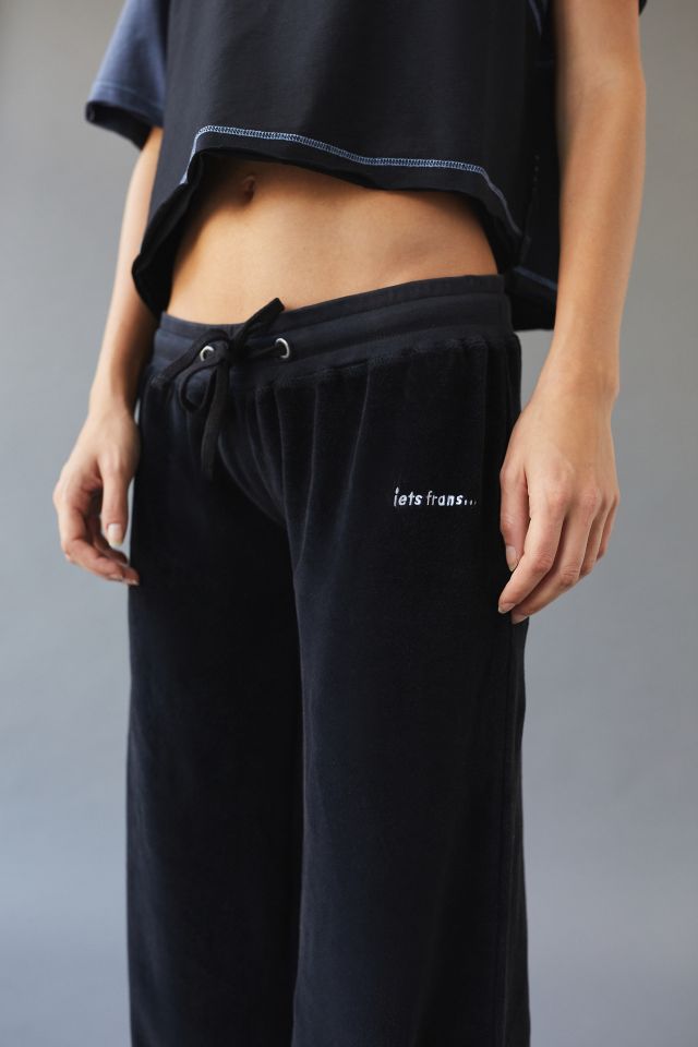 iets frans… Velour Low Rise Track Pant