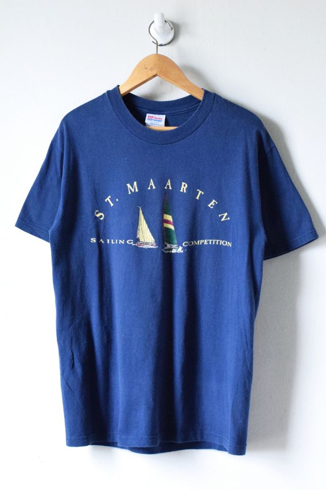 Vintage 90s St. Maarten Sailing Oversized Tee | Urban Outfitters
