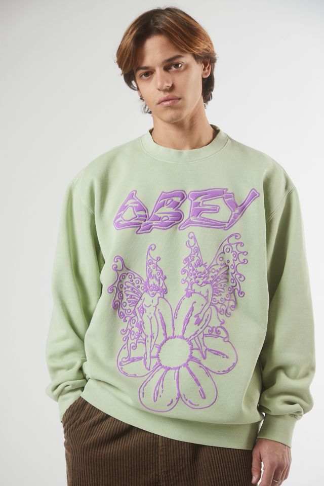 OBEY Flower Fairies Crew Neck Sweatshirt