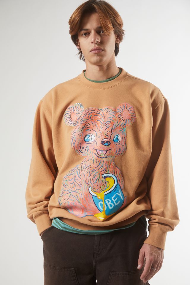 OBEY Honey Bear Crew Neck Sweatshirt