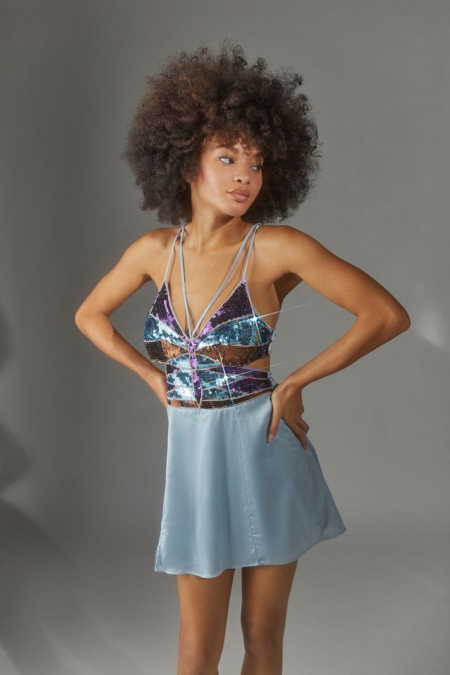 UO Monarch Embellished Mini Dress #3
