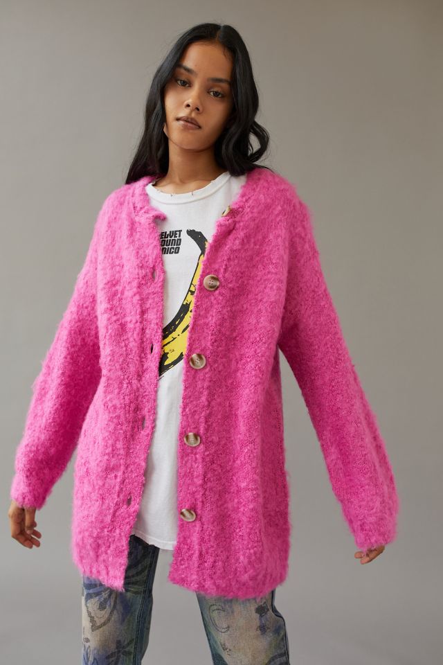 UO Maeve Fuzzy Cardigan Urban Outfitters