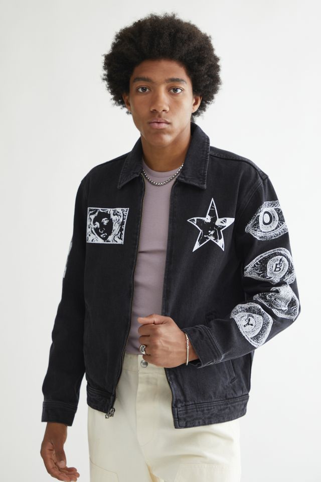 Urban outfitters black denim jacket sale