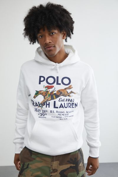 Polo Ralph Lauren Poster Hoodie Sweatshirt In White | ModeSens