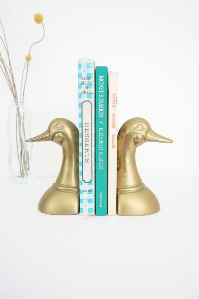 Vintage Brass Duck Bookends Urban Outfitters