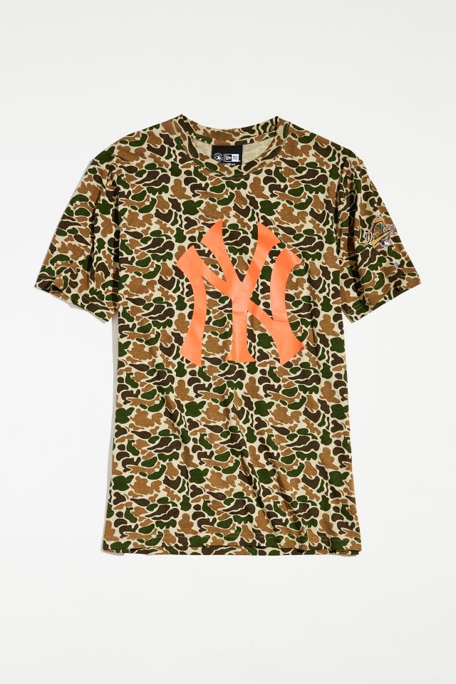 New York Yankees Camo Logo Brown T-Shirt