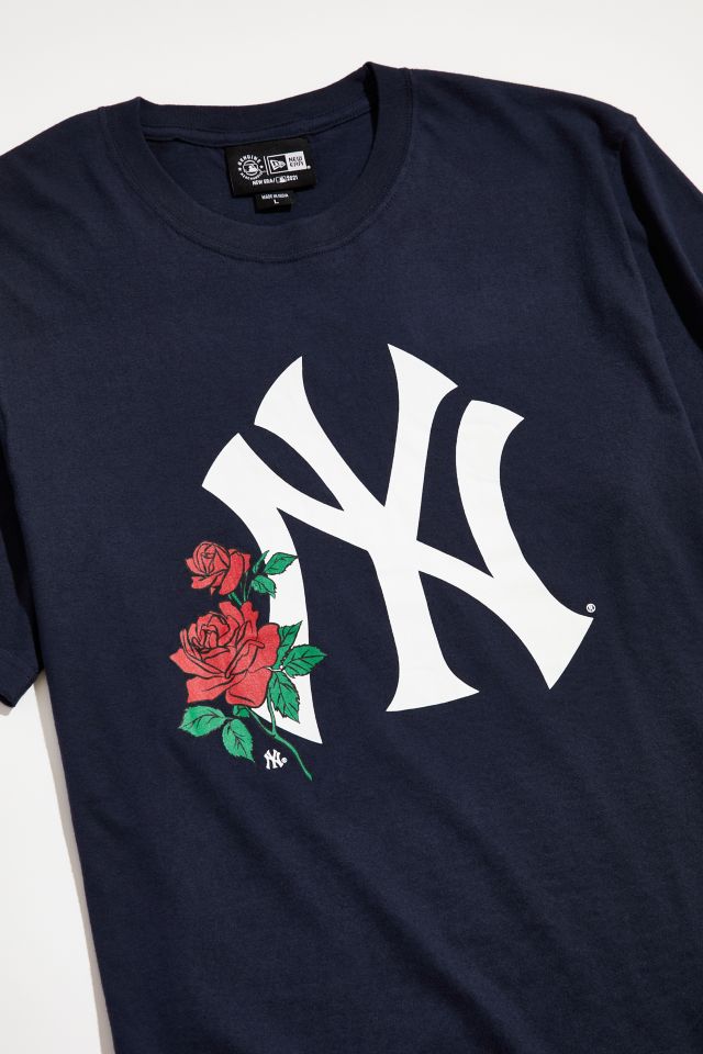 New Era New York Yankees State Flower T-Shirt: Navy
