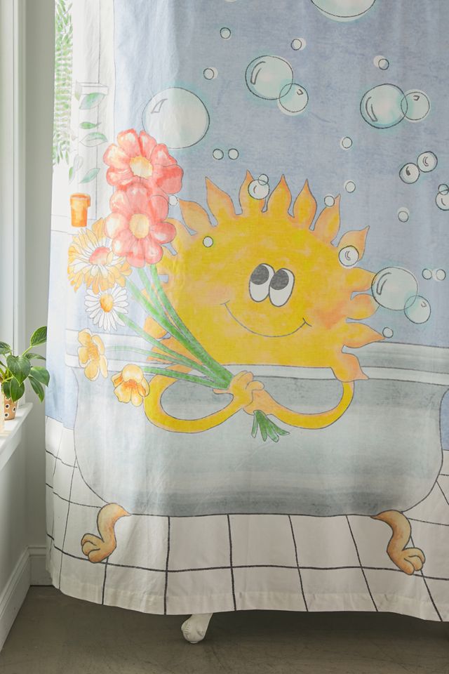 Sunny Bath Time Shower Curtain Urban Outfitters
