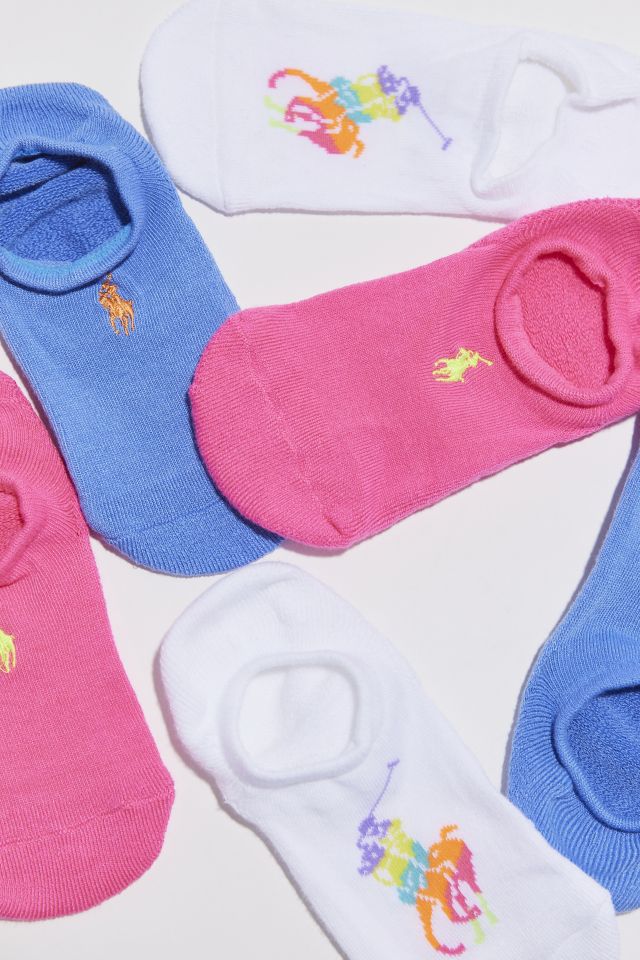 Polo Ralph Lauren Rainbow Pony No-Show Sock 3-Pack