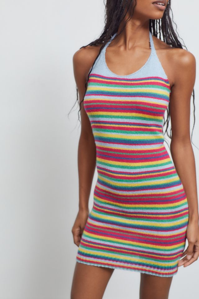 UO Elisa Knit Halter Mini Dress #3
