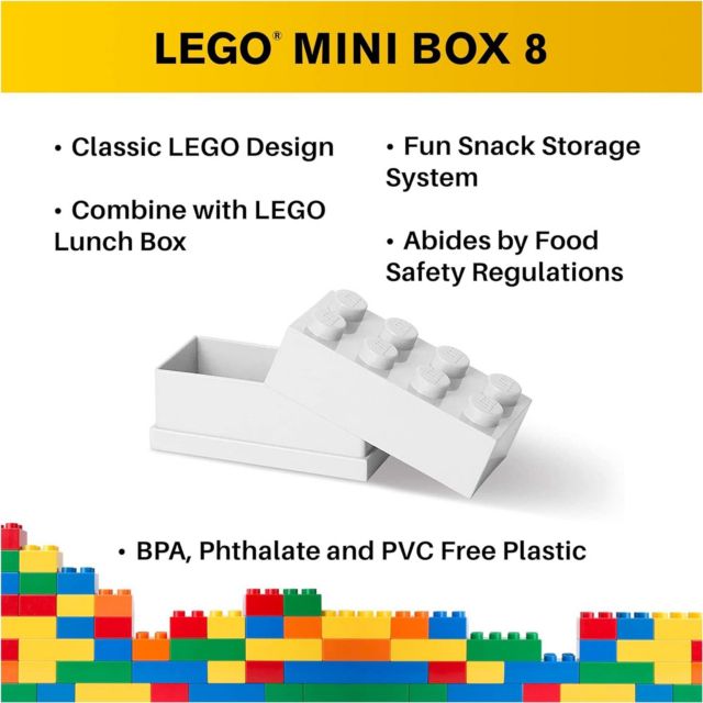 LEGO White Mini Storage Box 8 #2
