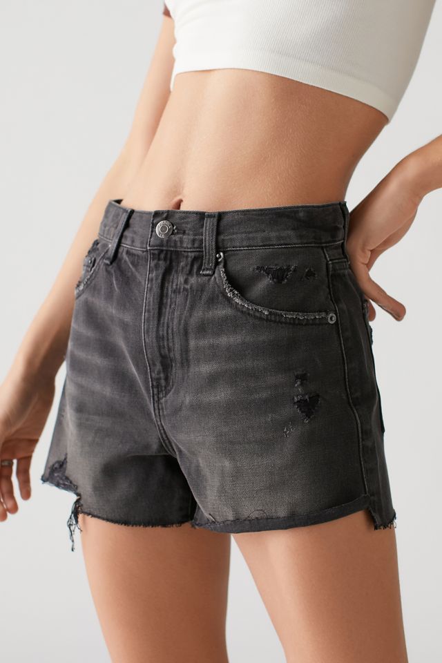 Pistola Nova Relaxed High-Waisted Cutoff Denim Short — Night Hour