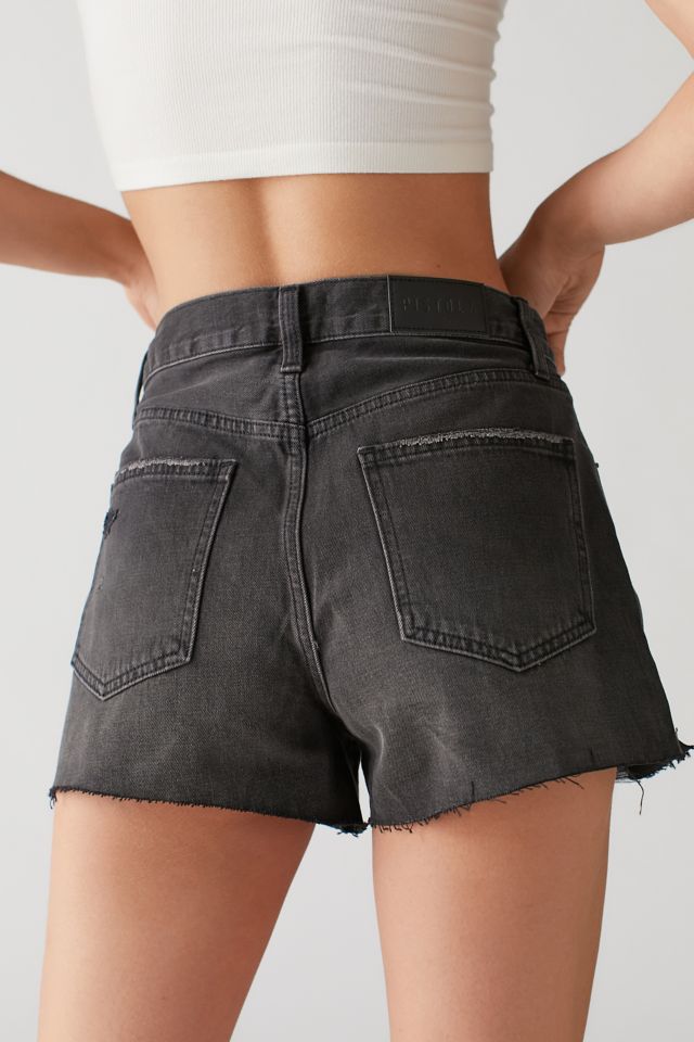Pistola Nova Relaxed High-Waisted Cutoff Denim Short — Night Hour #3