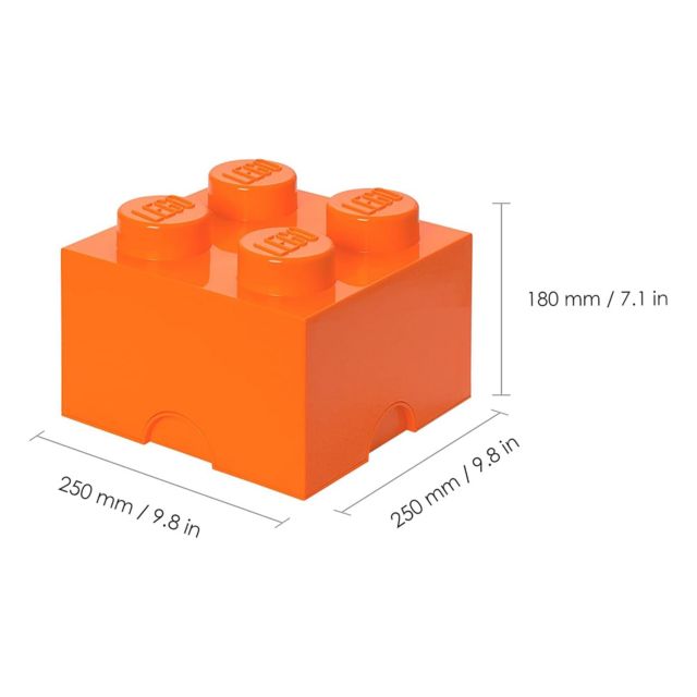 LEGO Bright Orange Large Storage Box 4 #2