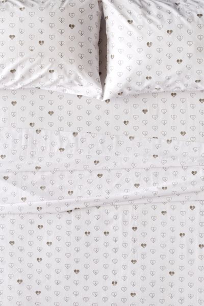 Hearts Peace Sign Sheet Set | Urban Outfitters