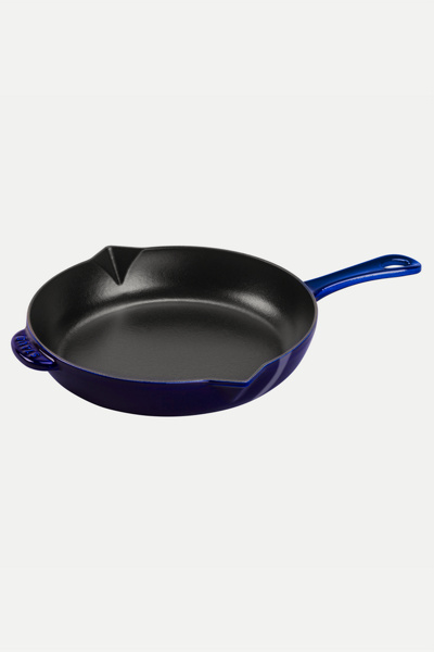 Staub Cast Iron 10-inch Fry Pan Skillet In Dark Blue At Urban Outfitters In Dark Blue