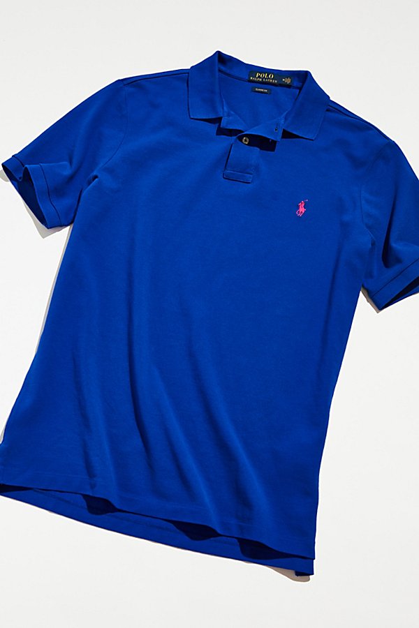 Polo Ralph Lauren Solid Polo Shirt In Blue