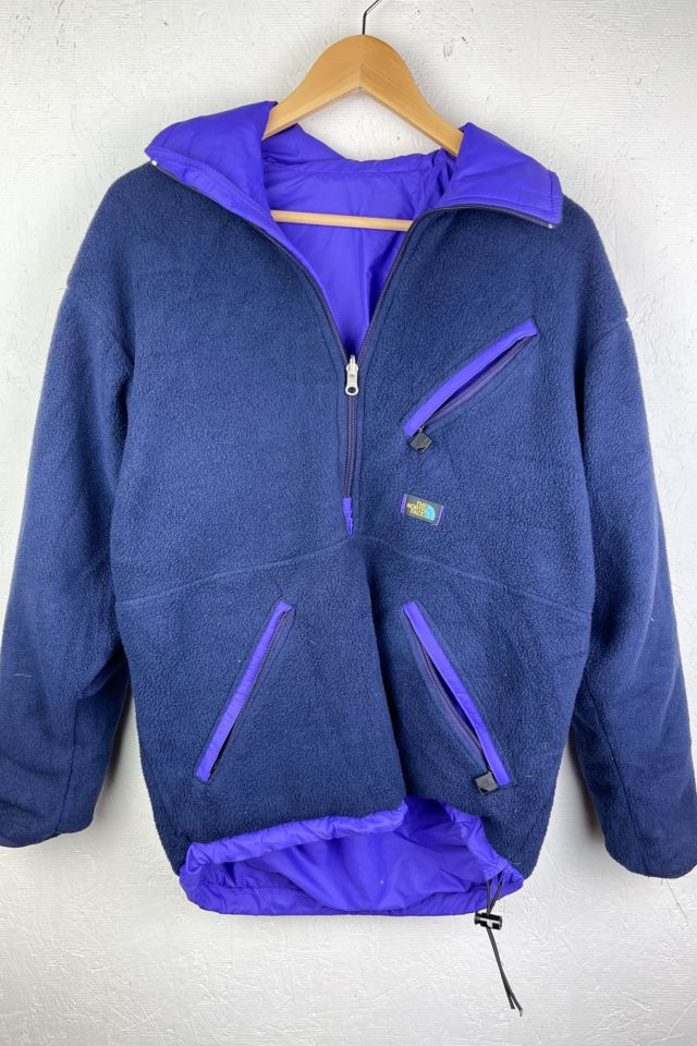 Vintage The North Face Womens Fleece Purple Hooded Sweater