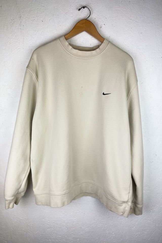 Cream nike swoosh sweatshirt new arrivals