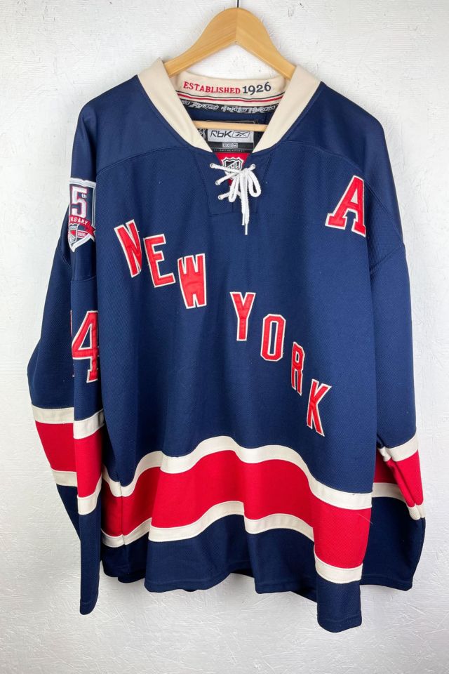 Buy the Womens Blue Red NHL New York Rangers Callahan #24 Hockey Jersey  Size 24