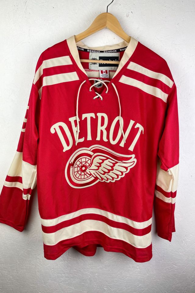 Vintage Reebok Detroit Red Wings Hoodie S - Red