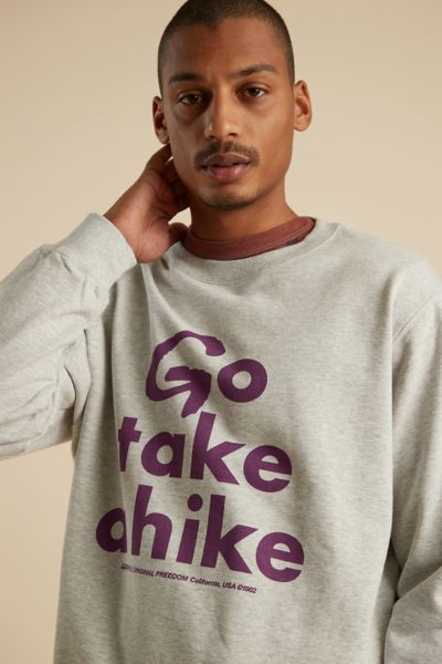 Gramicci Take A Hike Crew Neck Sweatshirt In Light Grey | ModeSens