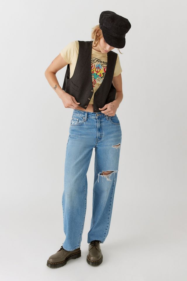 Urban Renewal Remade Raw Cropped Pinstripe Vest #2