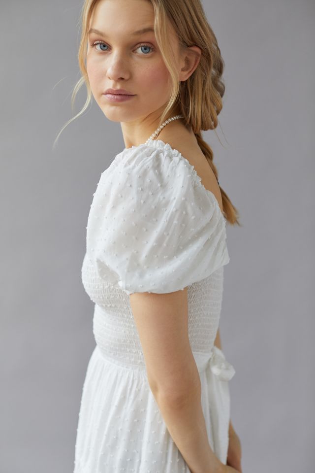 Urban Outfitters En Saison Felice Mini Dress Puff Sleeve