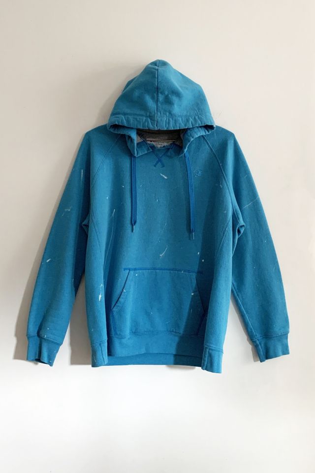 Blue champion hoodie urban outfitters best sale