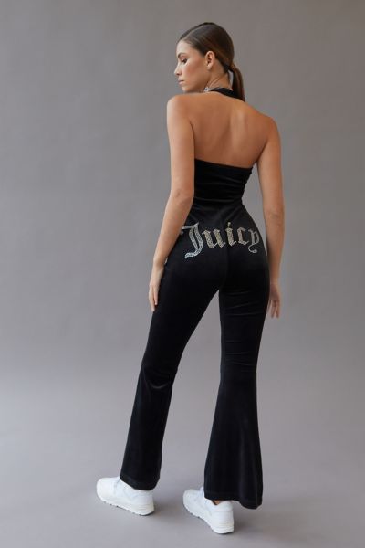 Juicy Couture Uo Exclusive Velour Jumpsuit Urban Outfitters