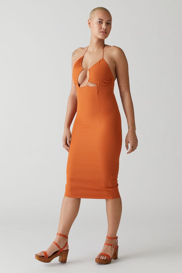 Rare London Strappy Asymmetrical Midi Dress