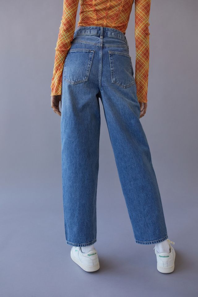 BDG Petite High-Waisted Baggy Jean — New Indigo #1