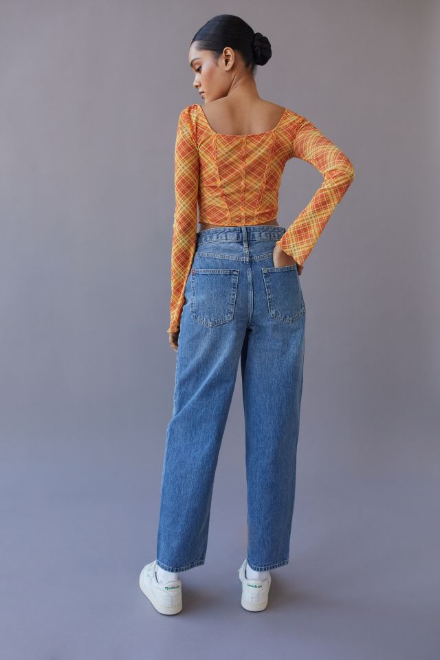 BDG Petite High-Waisted Baggy Jean — New Indigo #3