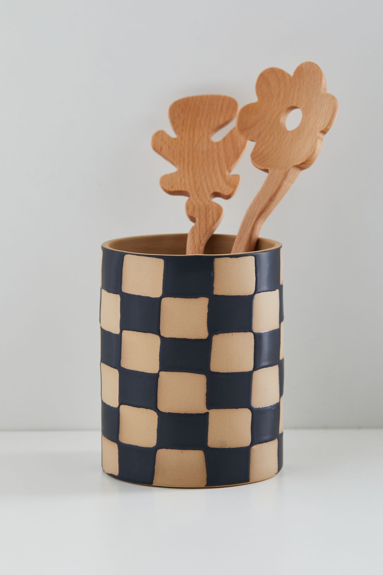 Check Utensil Holder - Black, Regular, ONE SIZE