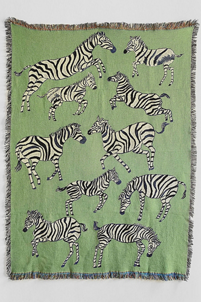Olivia Wendel Textiles Zebras Blanket