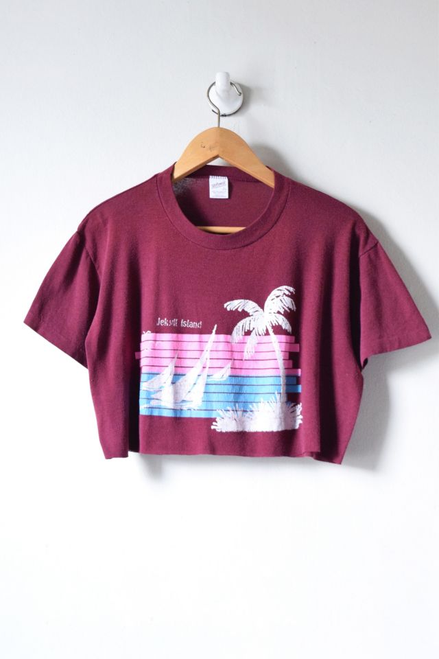 Vintage 70s Jekyll Island Cropped T-Shirt | Urban Outfitters