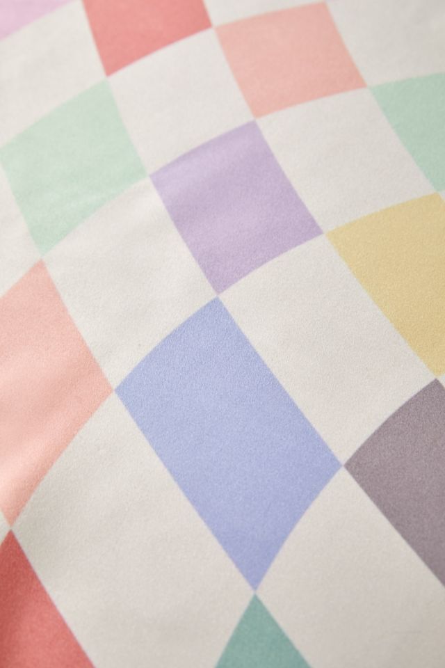 Colorful Checkered Swirl Pattern By thespacehouse For Deny Yoga Towel #2