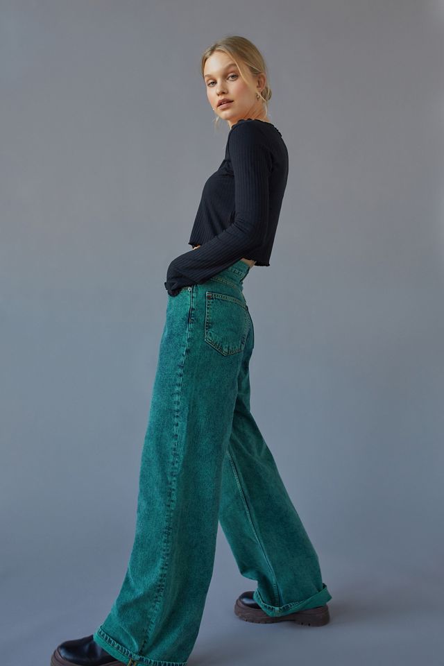 BDG Skater Baggy Jean — Emerald Denim Urban Outfitters