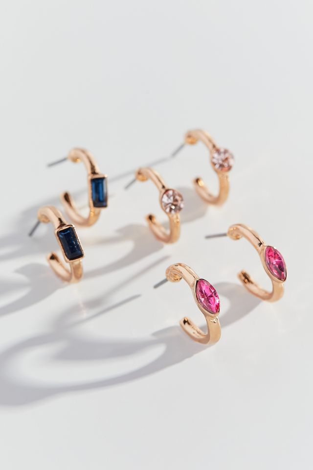 Olivia Stone Huggie Hoop Earring Set Urban Outfitters