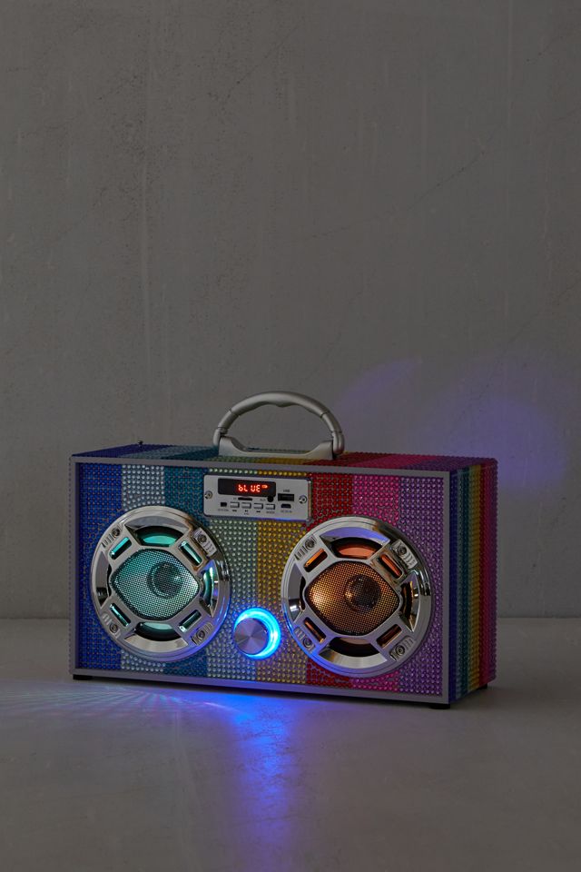Wireless Express Rhinestone Bling Boombox With LED Speakers #1
