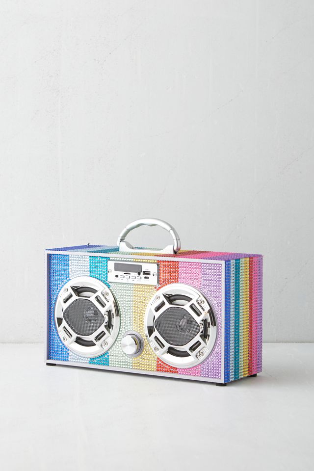 Wireless Express Rhinestone Bling Boombox With LED Speakers #2