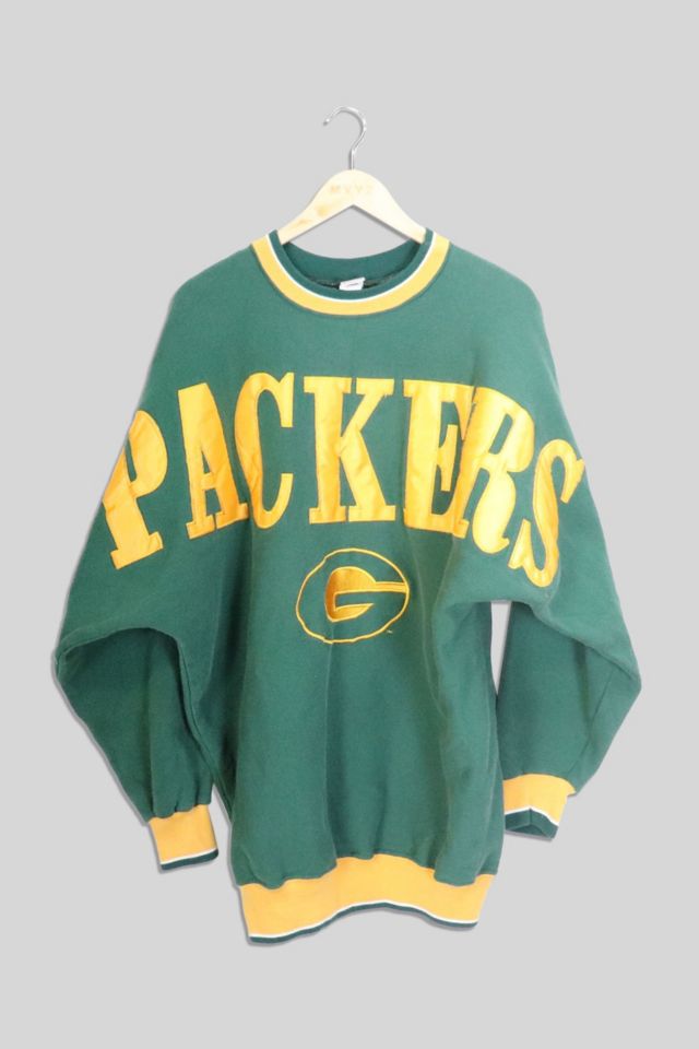 deadmansupplyco Vintage Packers Logo with 'Packers' Text (Yellow) Crewneck Sweatshirt