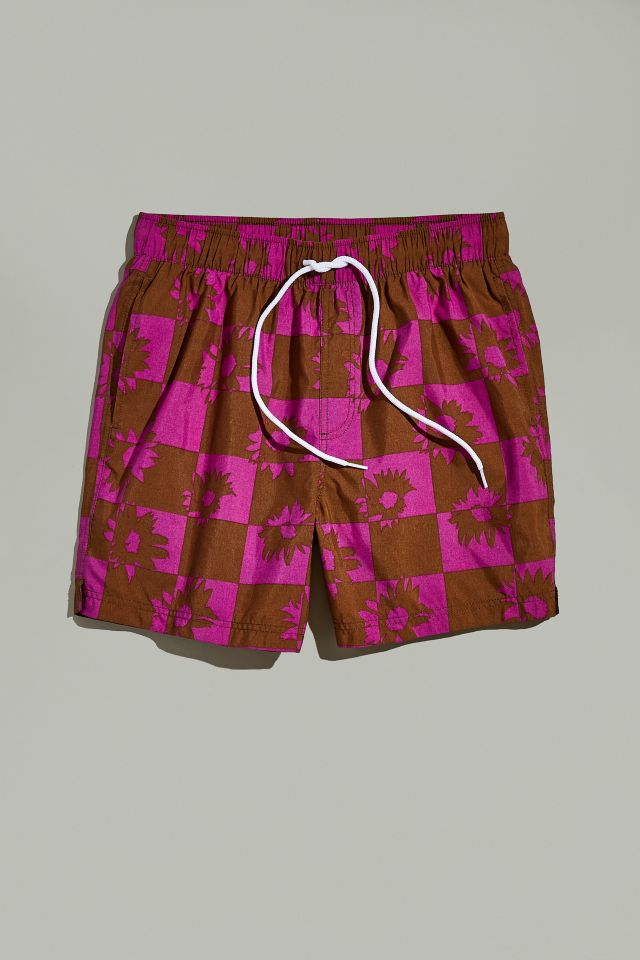 UO Daisy Checkerboard Print Swim Short