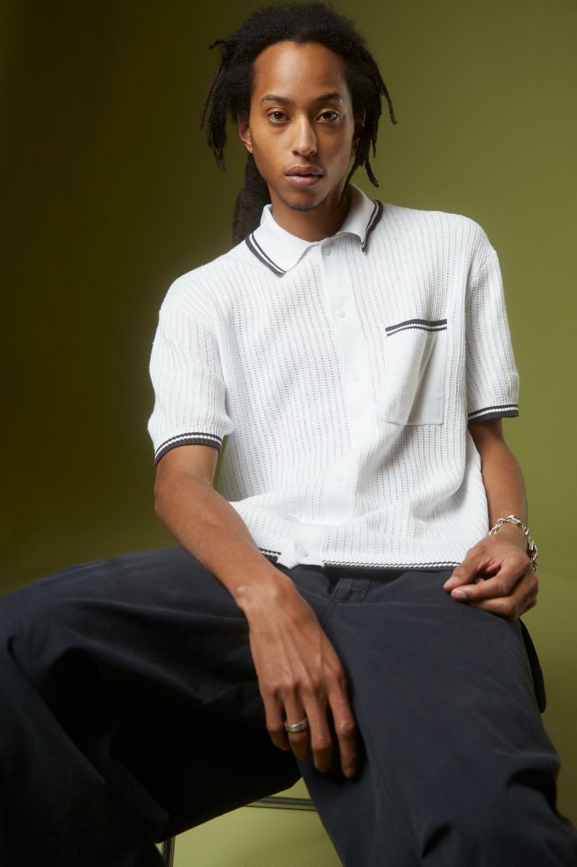 Button up shop polo sweater