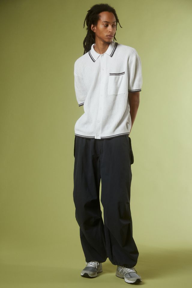 Standard Cloth Refine Button-Up Polo Sweater #1