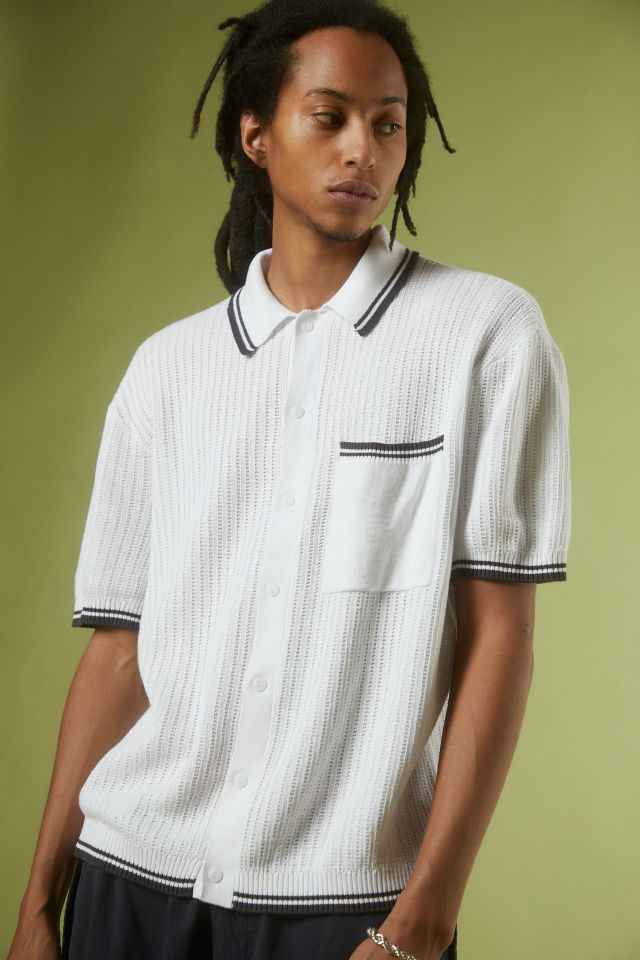 Standard Cloth Refine Button-Up Polo Sweater #2