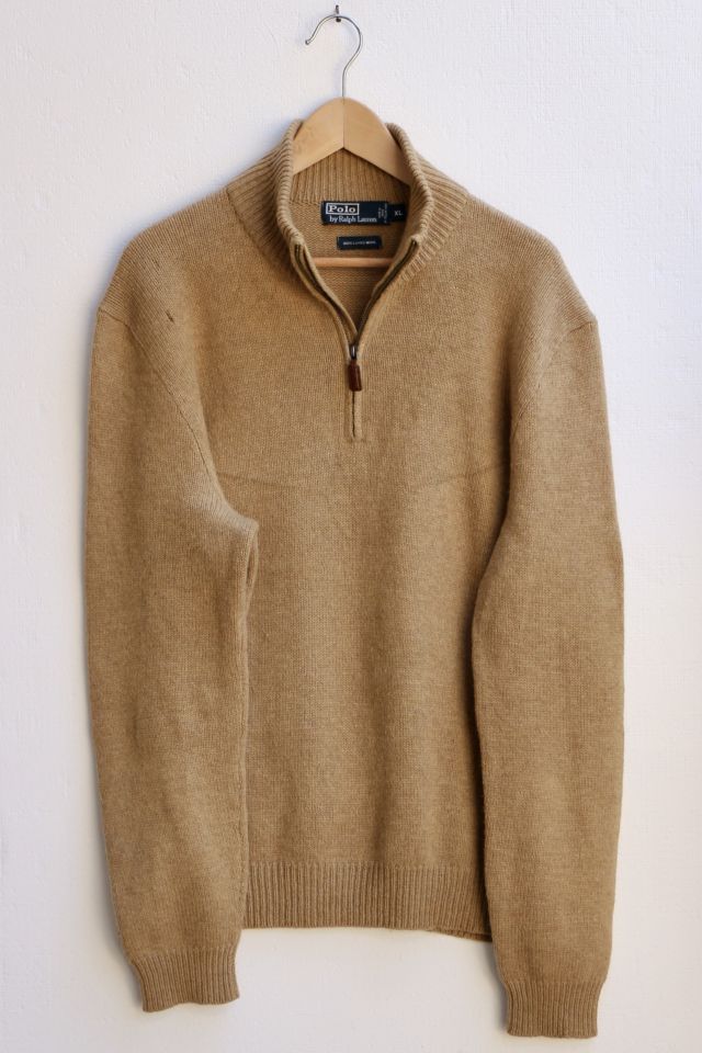 thee Teleurgesteld monster Vintage Polo Ralph Lauren Quarter Zip Wool Italian Lambswool Sweater |  Urban Outfitters
